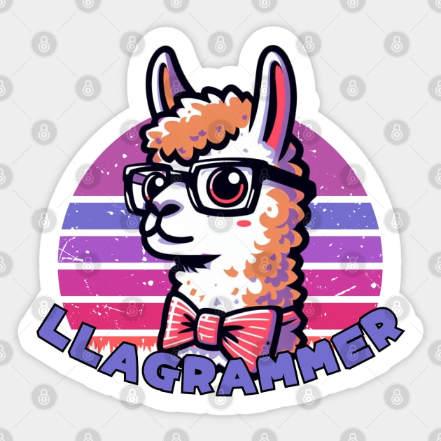 Llama Programmer Sticker by Japanese Fever